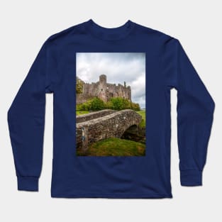 Laugharne Castle And Bridge, Carmarthenshire, Wales Long Sleeve T-Shirt